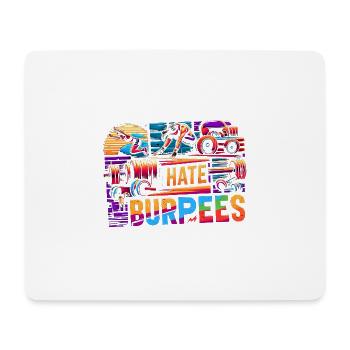 Je déteste les burpees 8 - Tapis de souris (format paysage) - blanc - Devant