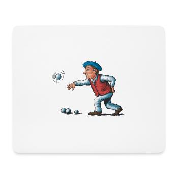 Franzose spielt Petanque für einen Petanque - Mousepad (Querformat) - Weiß - Vorne