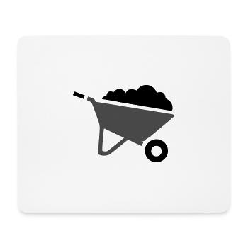 Wheelbarrow Symbol - Mouse Pad (horizontal) - white - Front