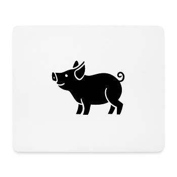 cochon - Tapis de souris (format paysage) - blanc - Devant