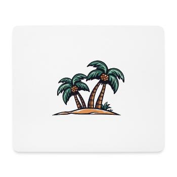 Île Palm - Tapis de souris (format paysage) - blanc - Devant