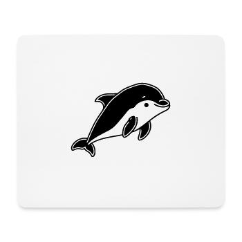 dauphin - Tapis de souris (format paysage) - blanc - Devant
