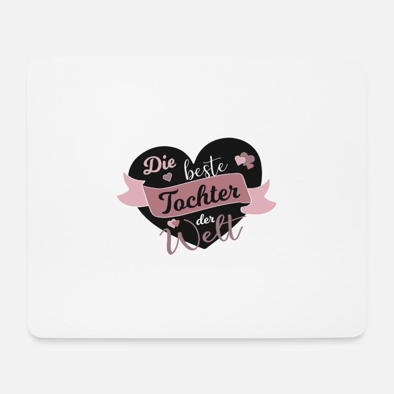 Beste Tochter Welt Töchter Kinder Spruch Geschenk - Mousepad (Querformat) - Weiß