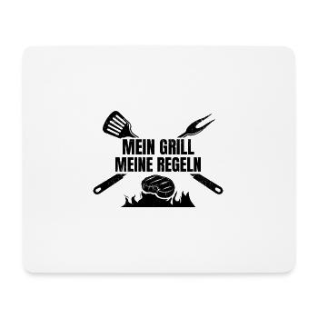 Mein Grill Meine Regeln | Griller Grillen Geschenk - Mousepad (Querformat) - Weiß - Vorne