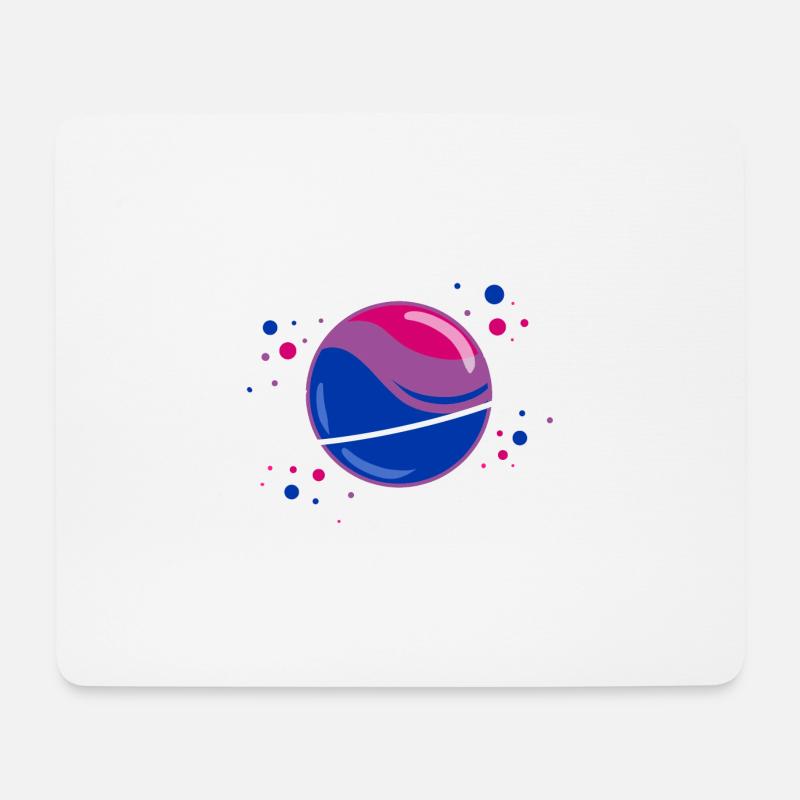 Bisexueller Weltraumplanet Bisexual Pride - Mousepad (Querformat) - Weiß