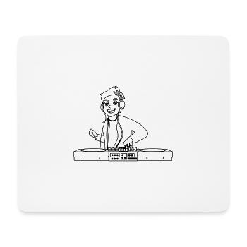 DJ / Platines - Tapis de souris (format paysage) - blanc - Devant