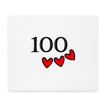 100 ANS. 100e ANNIVERSAIRE. ANNIVERSAIRE 100 ANS. - Tapis de souris (format paysage) - blanc - Devant