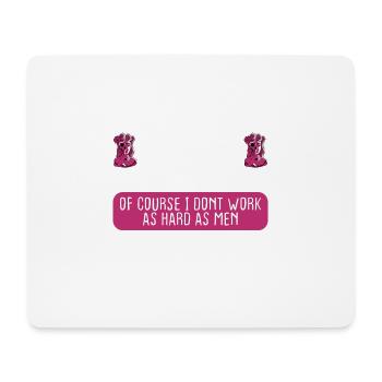 Agent féminin Bien faire les choses du premier coup - Tapis de souris (format paysage) - blanc - Devant