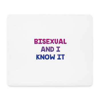Bisexuel et je le sais Bi LGBTQ Bi Pride LGBT - Tapis de souris (format paysage) - blanc - Devant