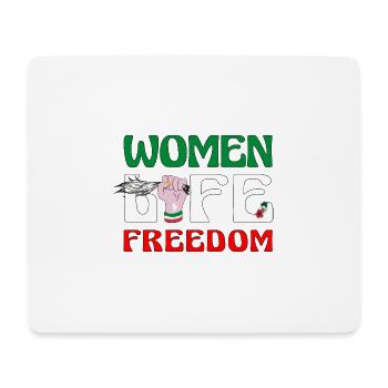 Cute Iranian Women - Women Life Freedom - Mouse Pad (horizontal) - white - Front