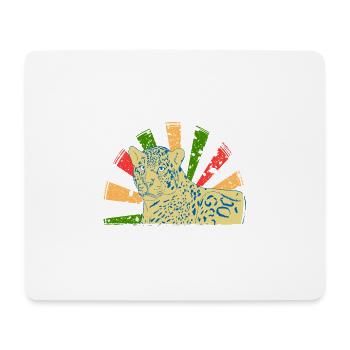 Retro Vintage Leopard Animal Wildlife Lover - Mouse Pad (horizontal) - white - Front