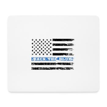 Police Back To The Blue - Mouse Pad (horizontal) - white - Front