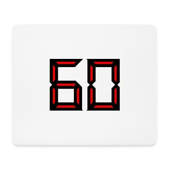 60 JAHRE. 60-JÄHRIGES JUBILÄUM. GEBURTSTAG 60 JAHRE. 60 - Mousepad (Querformat) - Weiß - Vorne