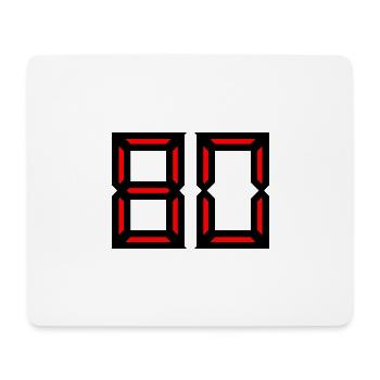 80. 80 YEARS. 80TH ANNIVERSARY. BIRTHDAY 80 YEARS. - Mouse Pad (horizontal) - white - Front