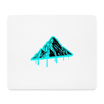 Montagne Silhouette Symbole Montagnes - Tapis de souris (format paysage) - blanc - Devant
