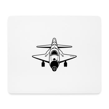 Fighter jet - Mouse Pad (horizontal) - white - Front