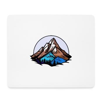 Alpen Berge Symbol - Mousepad (Querformat) - Weiß - Vorne