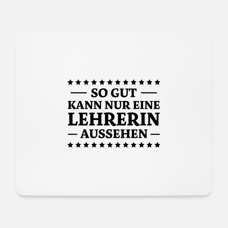 Lehrerin Spruch Lehrer Lustiges Lehrerin Geschenk - Mousepad (Querformat) - Weiß