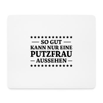 Putzfrau Spruch Reinigungskraft Putzfrau Geschenk - Mousepad (Querformat) - Weiß - Vorne