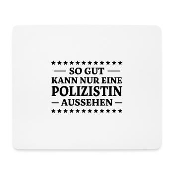 Polizistin Spruch Polizei Witz Polizistin Geschenk - Mousepad (Querformat) - Weiß - Vorne