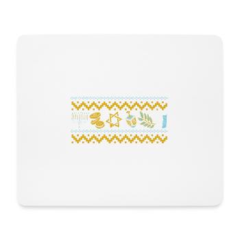Jewish Hanukkah Ugly Christmas I'm Just Here for - Mousepad (Querformat) - Weiß - Vorne