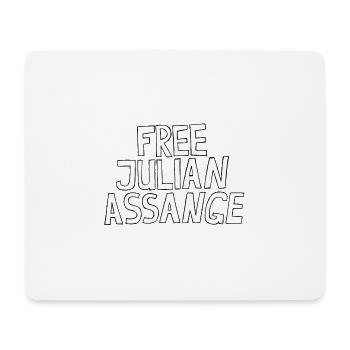 FREE JULIAN ASSANGE - Mousepad (Querformat) - Weiß - Vorne