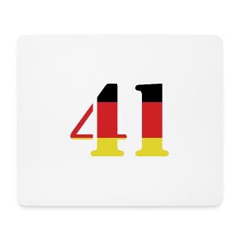 41 Numéro Jersey Allemagne - Tapis de souris (format paysage) - blanc - Devant