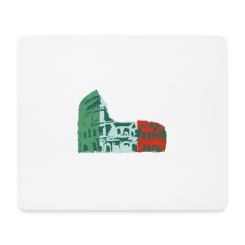 🍝 Italy Colosseum Green Red White Flag - Mouse Pad (horizontal) - white - Front