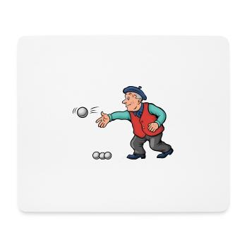 Franzose spielt Petanque für einen Petanque - Mousepad (Querformat) - Weiß - Vorne