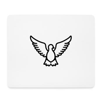 Taube - Mousepad (Querformat) - Weiß - Vorne