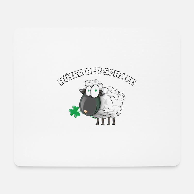 Hüter der Schafe - Mousepad (Querformat) - Weiß