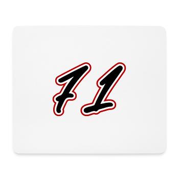 71 Symbole numérique - Tapis de souris (format paysage) - blanc - Devant