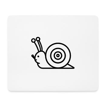 Schnecke - Mousepad (Querformat) - Weiß - Vorne