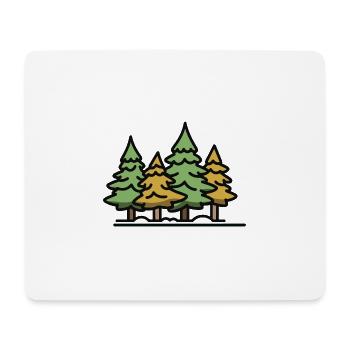 Forest Trees - Mouse Pad (horizontal) - white - Front