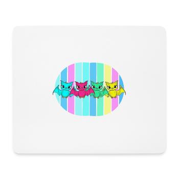 Chauve-souris Enfants Bébé Chauve-souris - Tapis de souris (format paysage) - blanc - Devant