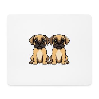 Bullmastiff Dog Comic - Mouse Pad (horizontal) - white - Front