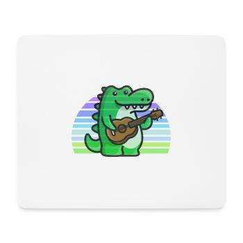 Alligator Guitar Sunset - Mouse Pad (horizontal) - white - Front