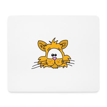 Lionne chat Mignon - Tapis de souris (format paysage) - blanc - Devant