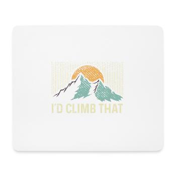 Ich würde das klettern Bergsteiger Gift - Mousepad (Querformat) - Weiß - Vorne