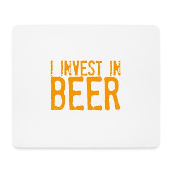 I Invest In Beer 2 - Mouse Pad (horizontal) - white - Front