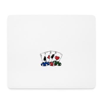 Gambling Boss Casino Poker Gaming Place Poker - Mousepad (Querformat) - Weiß - Vorne