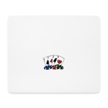 Winning the Straight Face Game Funny Poker Humor - Mousepad (Querformat) - Weiß - Vorne