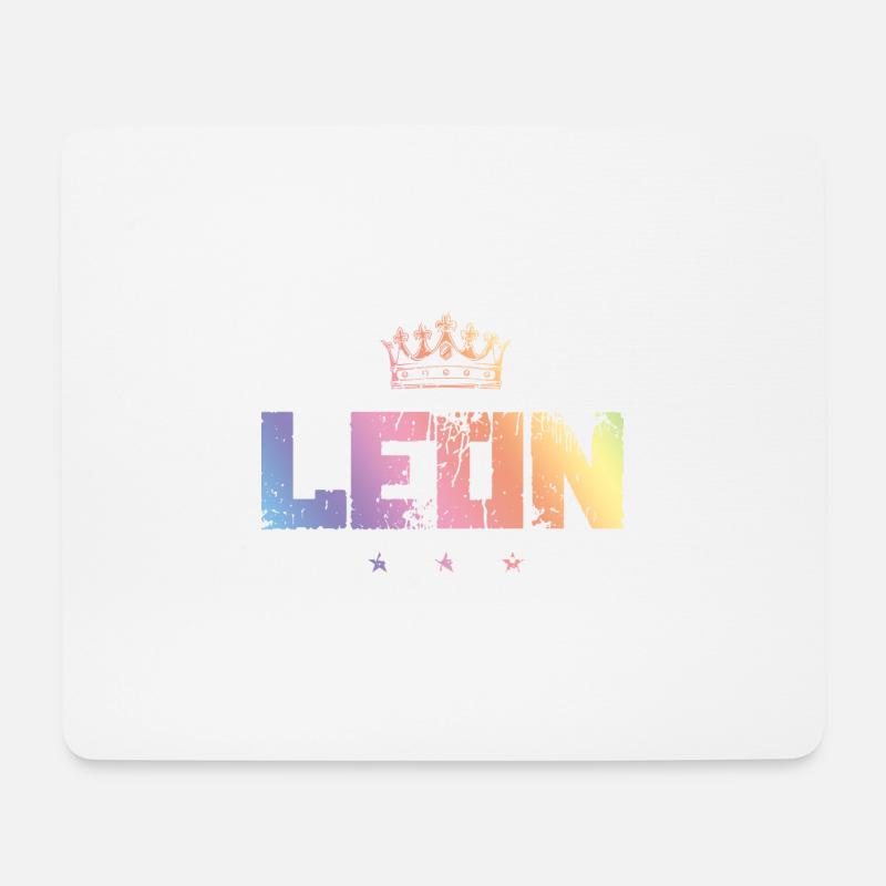 Leon - Mousepad (Querformat) - Weiß