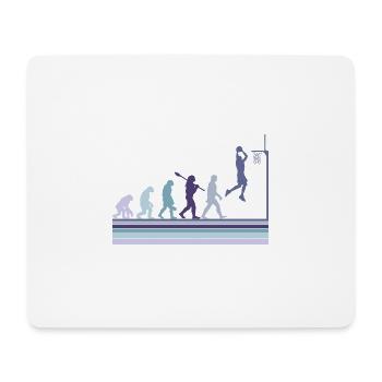 Basketball Sports Evolution for BBall Lovers Dunk - Mousepad (Querformat) - Weiß - Vorne