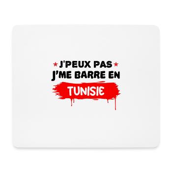 je peux pas je me barre en Tunisie - Tapis de souris (format paysage) - blanc - Devant