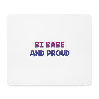 Bi Babe and Proud Bisexual Girlfriend Bi Pride - Mouse Pad (horizontal) - white - Front