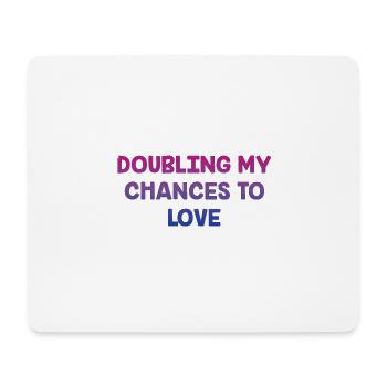 Doubler mes chances d’aimer Bisexuel LGBTQ Bi - Tapis de souris (format paysage) - blanc - Devant