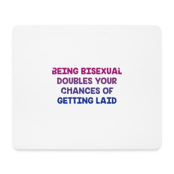 Double vos chances de devenir bisexuel couché - Tapis de souris (format paysage) - blanc - Devant