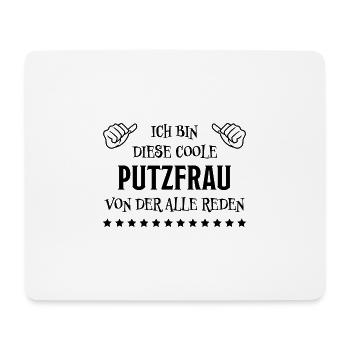 Putzfrau Haushalt Spruch Reinigungskraft Geschenk - Mousepad (Querformat) - Weiß - Vorne
