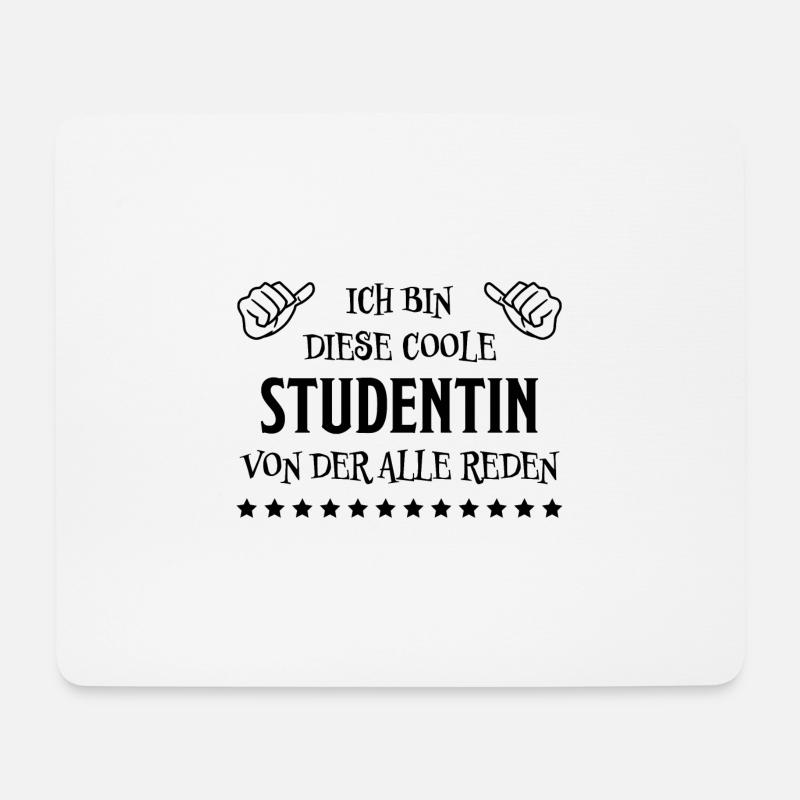 Studentin Spruch Universität Studentin Geschenk - Mousepad (Querformat) - Weiß